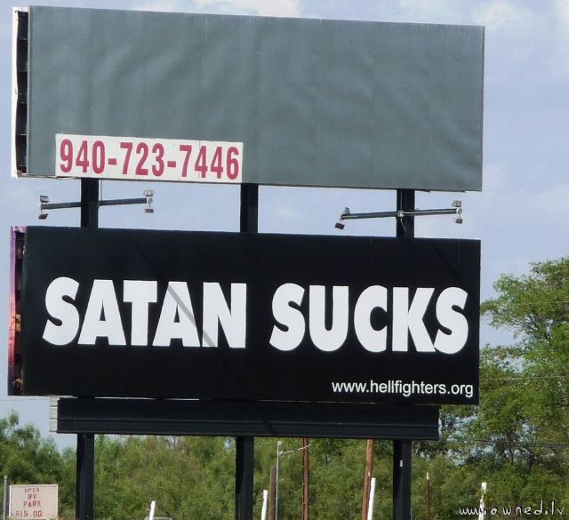 Satan sucks