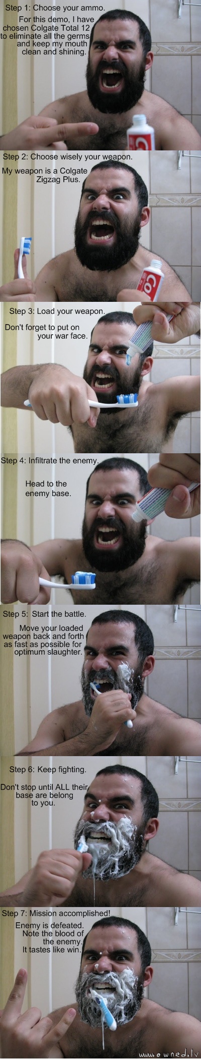 Hardcore tooth brushing