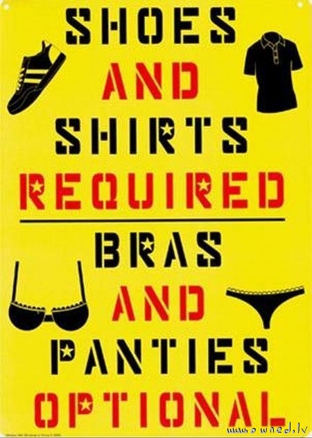 Bras and panties optional