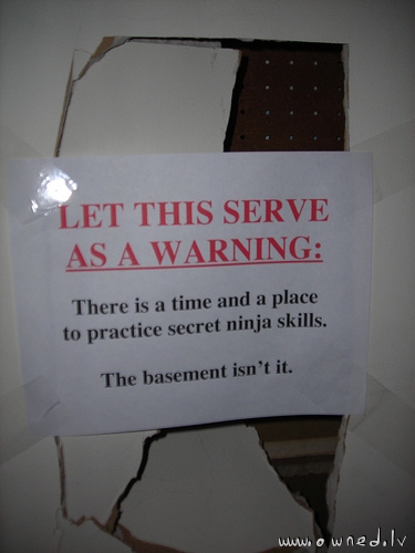 Where to practice secret ninja skills