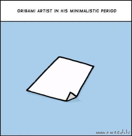 Minimalistic origami