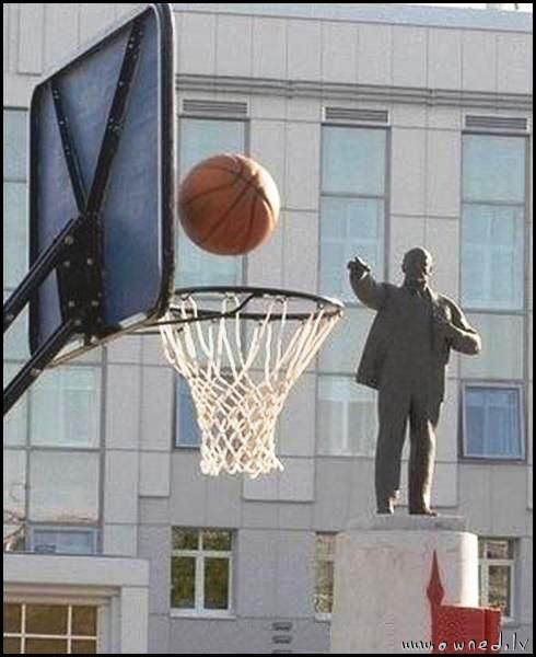Lenin playing basketball