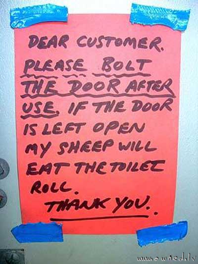 Dear customer