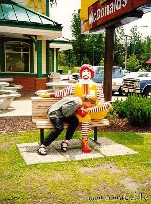 Woman helping Ronald ...