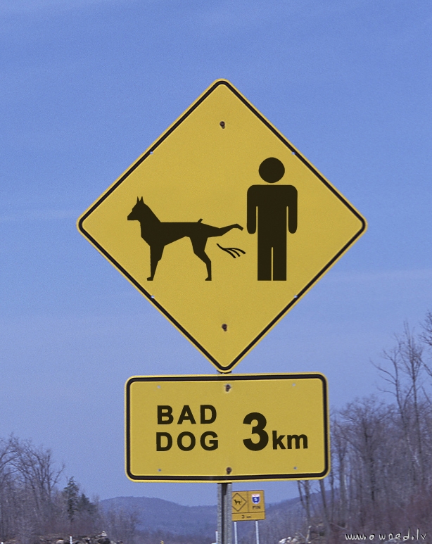 Bad dog sign