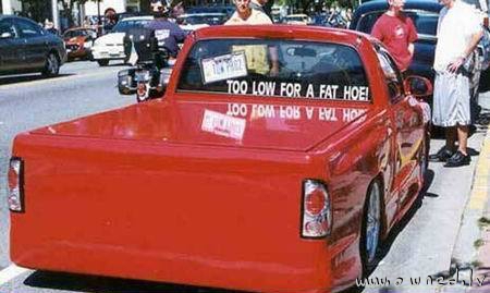 Too low for a fat hoe