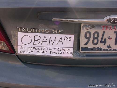 Obamas bumper sticker