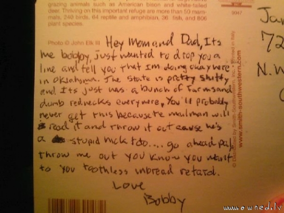 Mail from Bobby