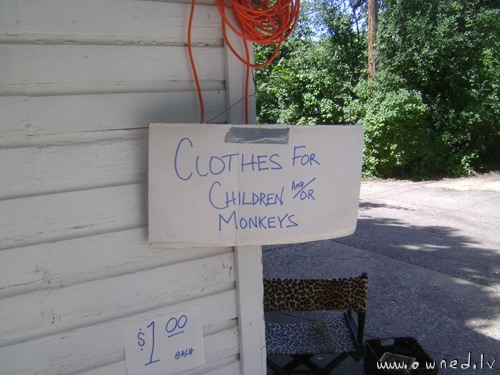 Clothes for children or monkeys