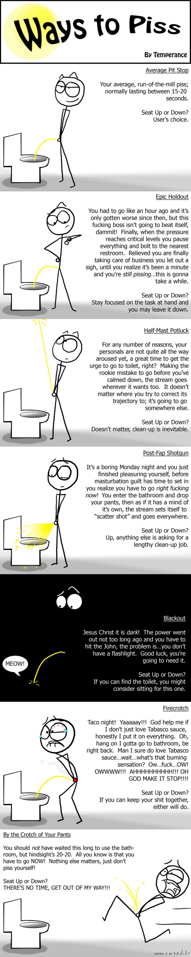 Ways to piss