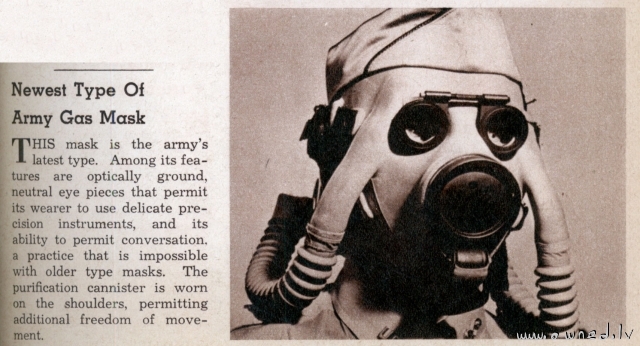 Funny army gas mask