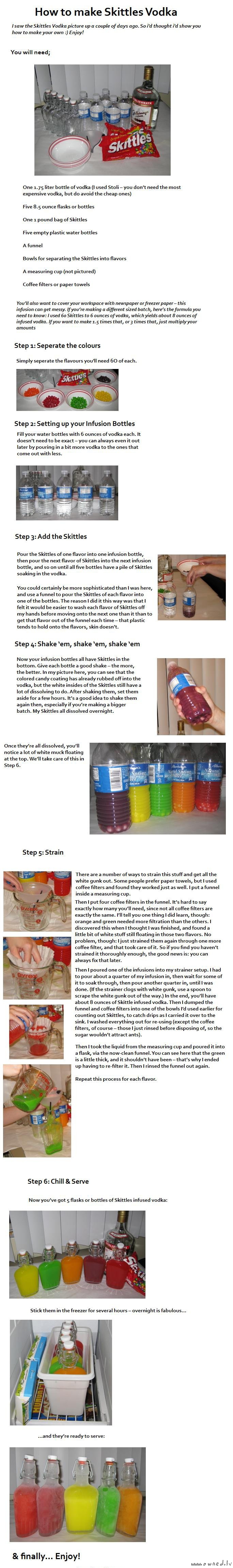 How to make skittles vodka
