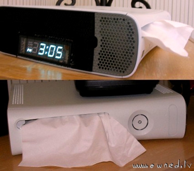 Xbox 360 tissue alarm clock mod