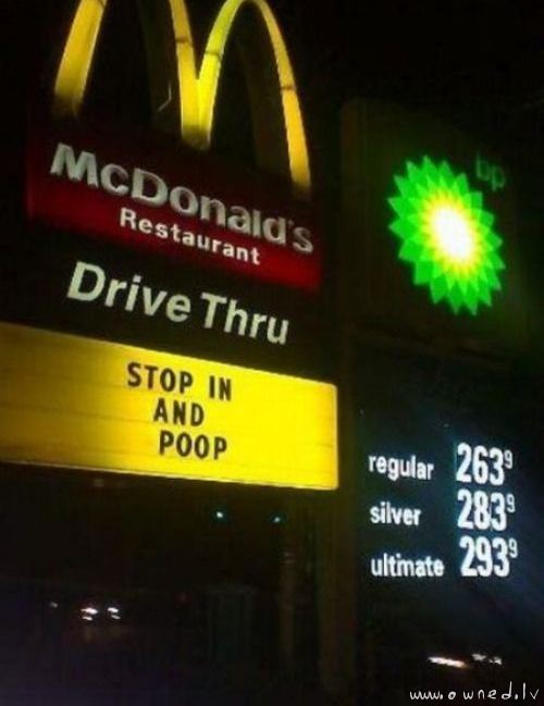 Stop in and poop